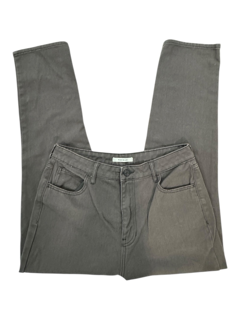 PacSun Gray Mom Jeans Women’s Size 30 High Rise Straight Leg Denim - Picture 2 of 12